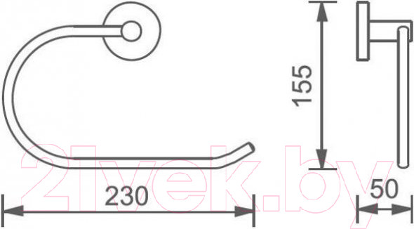 Изображение товара Держатель для полотенца Aquanet 4580MB