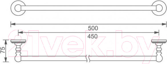 Изображение товара Держатель для полотенца Aquanet 4618