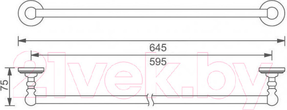 Изображение товара Держатель для полотенца Aquanet 4624