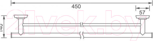 Изображение товара Держатель для полотенца Aquanet 4624D