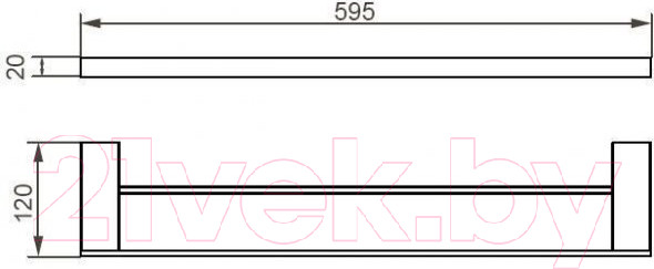 Изображение товара Держатель для полотенца Aquanet 5624DMB