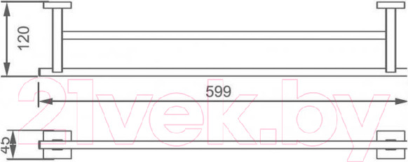 Изображение товара Держатель для полотенца Aquanet 6124D