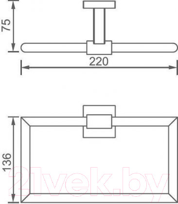 Изображение товара Держатель для полотенца Aquanet 6180