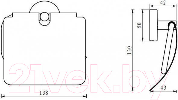 Изображение товара Держатель для туалетной бумаги Aquanet Flash R4