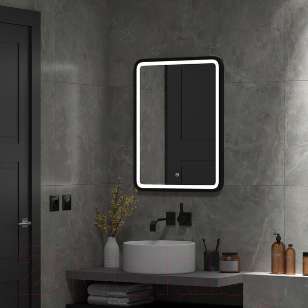 Изображение товара Зеркало Континент Enjoy Black Led 60x80