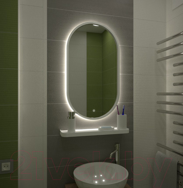 Изображение товара Зеркало Континент Prime White Led 45x80