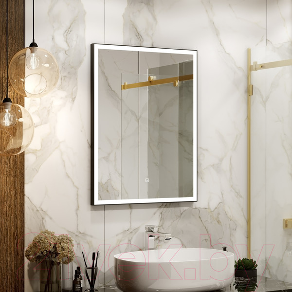 Изображение товара Зеркало Континент Frame Black Led 60x80