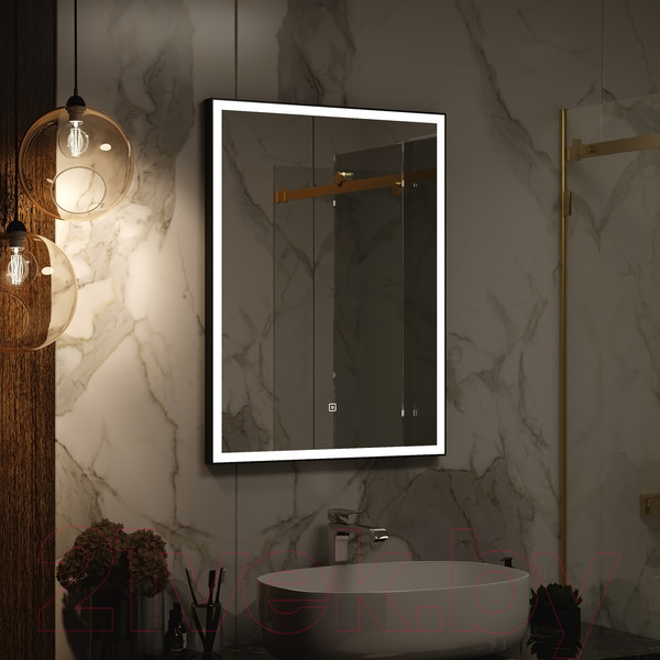 Изображение товара Зеркало Континент Frame Black Led 60x80