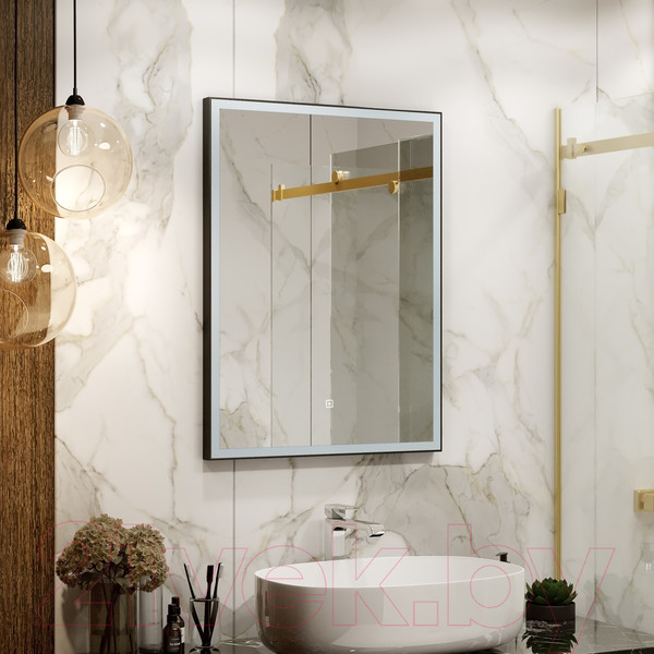 Изображение товара Зеркало Континент Frame Black Led 60x80