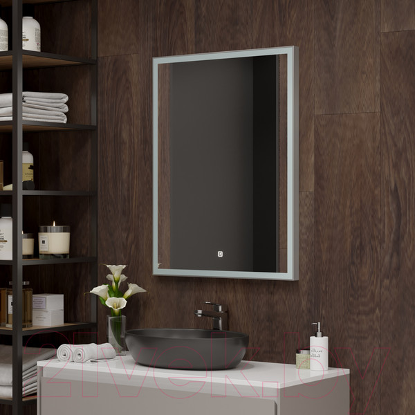 Изображение товара Зеркало Континент Frame Silver Led 60x80