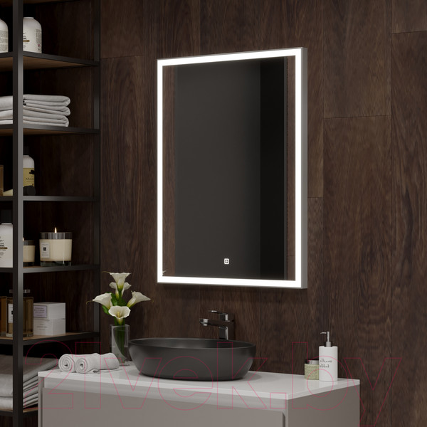 Изображение товара Зеркало Континент Frame Silver Led 60x80