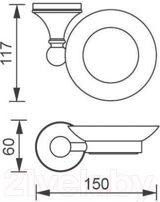 Изображение товара Мыльница Aquanet 5585