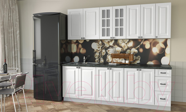 Изображение товара Кухонный гарнитур Интерлиния Мила Деко 2.3 А (белый/кастилло темный)