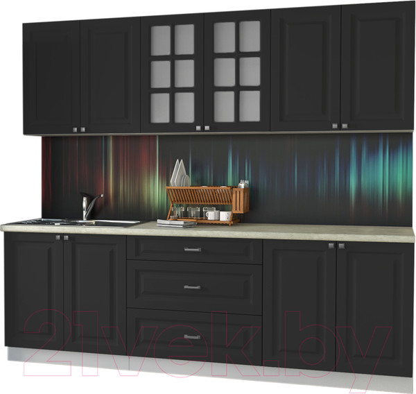 Изображение товара Кухонный гарнитур Интерлиния Мила Деко 2.4 Б (пепел/опал светлый)