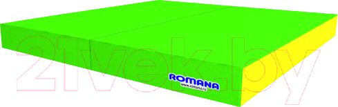 Изображение товара Гимнастический мат Romana 5.013.10 (светло-зеленый/желтый)
