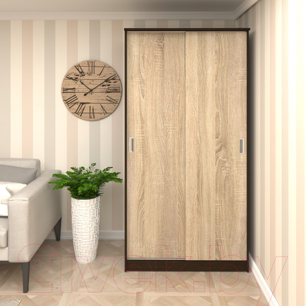 Изображение товара Шкаф-купе Кортекс-мебель Лагуна ШК01-00 (венге/дуб сонома)