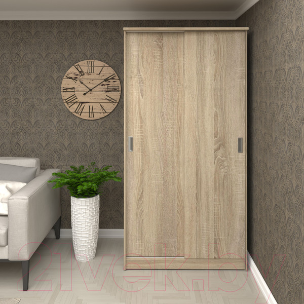 Изображение товара Шкаф-купе Кортекс-мебель Лагуна ШК01-00 (дуб сонома)