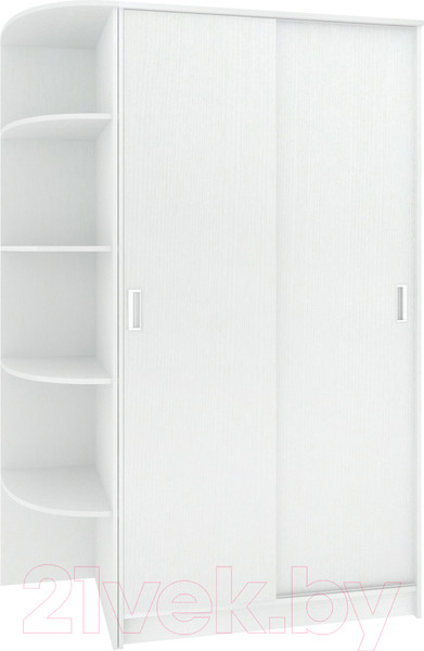 Изображение товара Шкаф-купе Кортекс-мебель Лагуна ШК04-00 (белый, левая консоль)