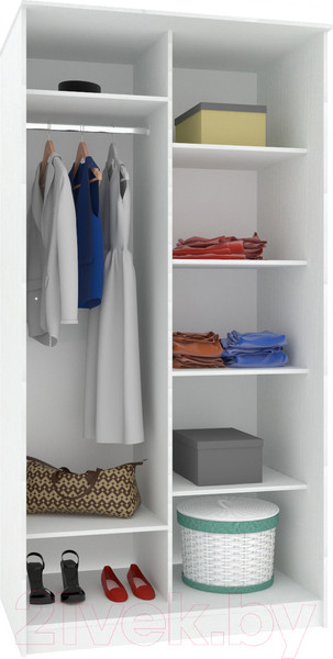 Изображение товара Шкаф-купе Кортекс-мебель Лагуна ШК01-01 (белый)