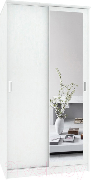 Изображение товара Шкаф-купе Кортекс-мебель Лагуна ШК01-01 (белый)