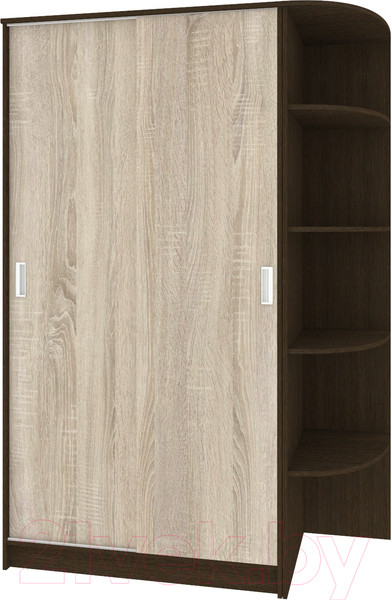 Изображение товара Шкаф-купе Кортекс-мебель Лагуна ШК04-00 (венге/дуб сонома, правая консоль)