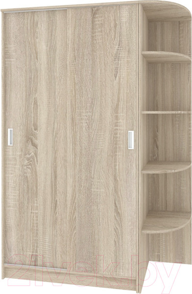 Изображение товара Шкаф-купе Кортекс-мебель Лагуна ШК04-00 (дуб сонома, правая консоль)