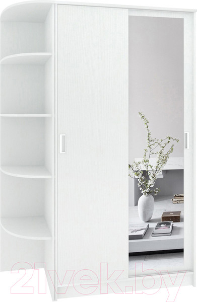 Изображение товара Шкаф-купе Кортекс-мебель Лагуна ШК04-01 (белый, левая консоль)