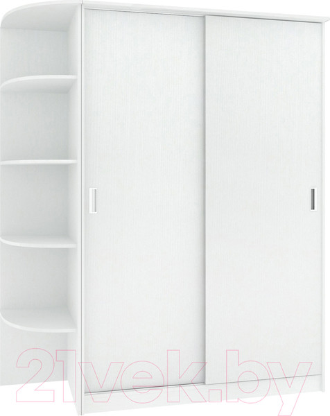 Изображение товара Шкаф-купе Кортекс-мебель Лагуна ШК05-00 (белый, левая консоль)