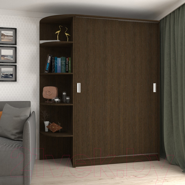 Изображение товара Шкаф-купе Кортекс-мебель Лагуна ШК05-00 (венге, левая консоль)