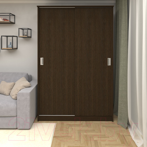 Изображение товара Шкаф-купе Кортекс-мебель Лагуна ШК02-00 (венге)