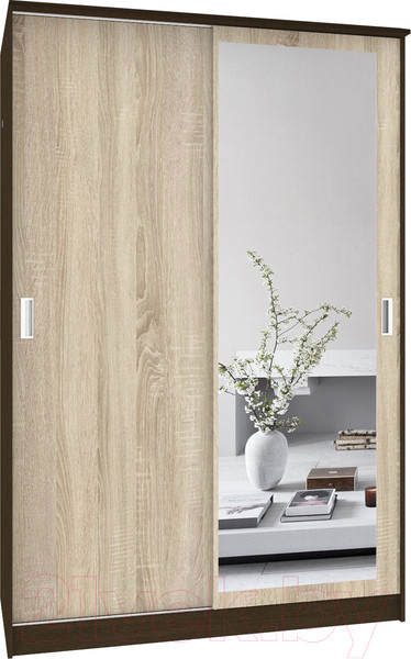 Изображение товара Шкаф-купе Кортекс-мебель Лагуна ШК02-01 (венге/дуб сонома)