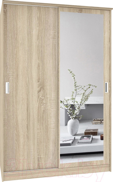 Изображение товара Шкаф-купе Кортекс-мебель Лагуна ШК02-01 (дуб сонома)