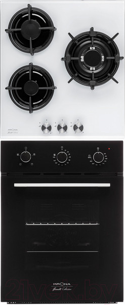 Изображение товара Комплект встраиваемой техники Krona Breve 45 BL + Fiero 45 WH