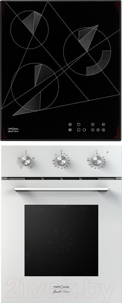 Изображение товара Комплект встраиваемой техники Krona Breve 45 WH + Fidato 45 BL