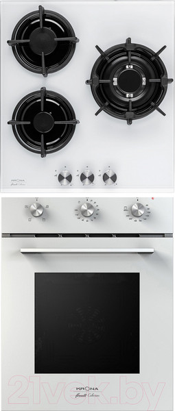 Изображение товара Комплект встраиваемой техники Krona Breve 45 WH + Fiero 45 WH