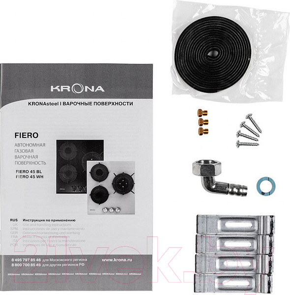 Изображение товара Комплект встраиваемой техники Krona Breve 45 WH + Fiero 45 WH