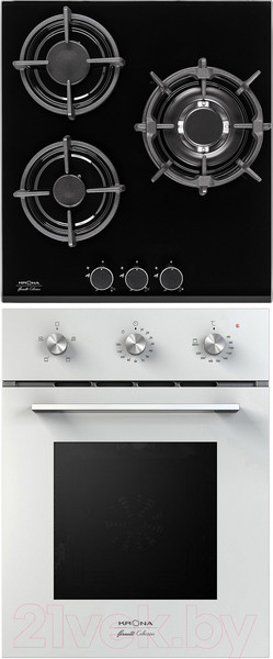 Изображение товара Комплект встраиваемой техники Krona Breve 45 WH + Fiero 45 BL
