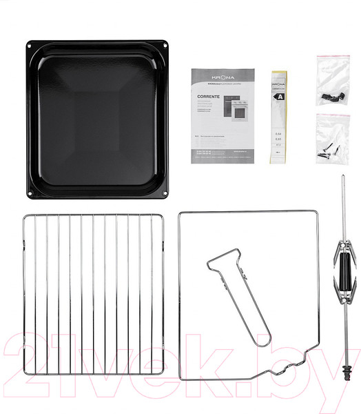 Изображение товара Комплект встраиваемой техники Krona Corrente 45 WH + Fidato 45 BL