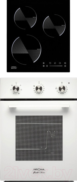 Изображение товара Комплект встраиваемой техники Krona Corrente 45 WH + Ombra 45 BL