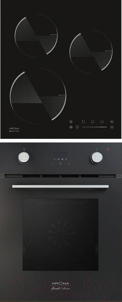 Изображение товара Комплект встраиваемой техники Krona Sonata 45 BL + Ombra 45 BL
