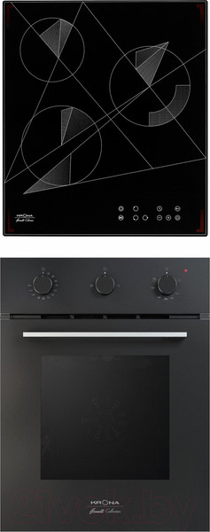 Изображение товара Комплект встраиваемой техники Krona Stretto 45 BL + Fidato 45 BL