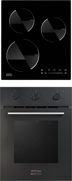 Изображение товара Комплект встраиваемой техники Krona Stretto 45 BL + Ombra 45 BL