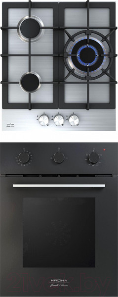 Изображение товара Комплект встраиваемой техники Krona Stretto 45 BL + Tordo 45 IX