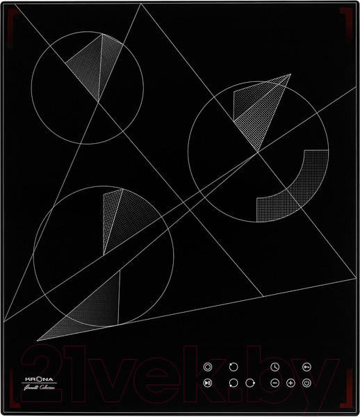 Изображение товара Комплект встраиваемой техники Krona Stretto 45 WH + Fidato 45 BL