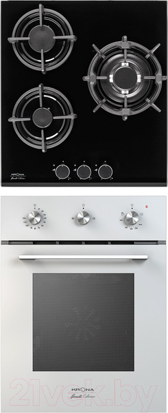 Изображение товара Комплект встраиваемой техники Krona Stretto 45 WH + Fiero 45 BL