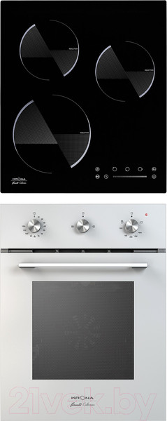 Изображение товара Комплект встраиваемой техники Krona Stretto 45 WH + Ombra 45 BL