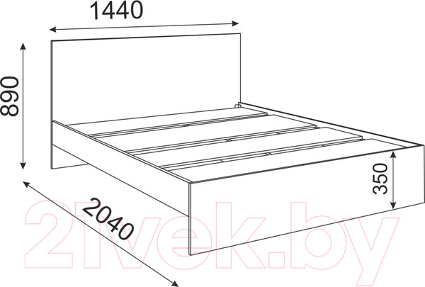 Изображение товара Полуторная кровать Rinner Осло М04 140х200 (белый)