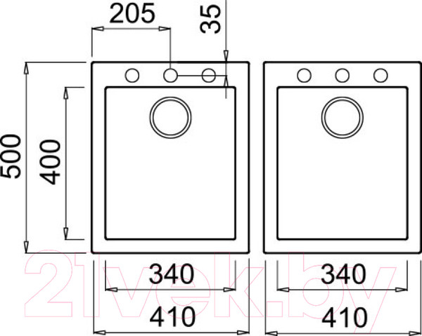 Изображение товара Мойка кухонная Elleci Quadra 200 Black K86 / LKQ20086