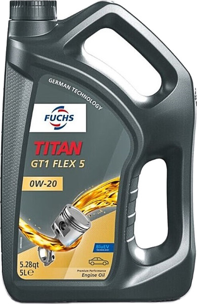 Изображение товара Моторное масло Fuchs Titan GT1 Flex 5 0W20 / 601446504 / 602008138 (5л)
