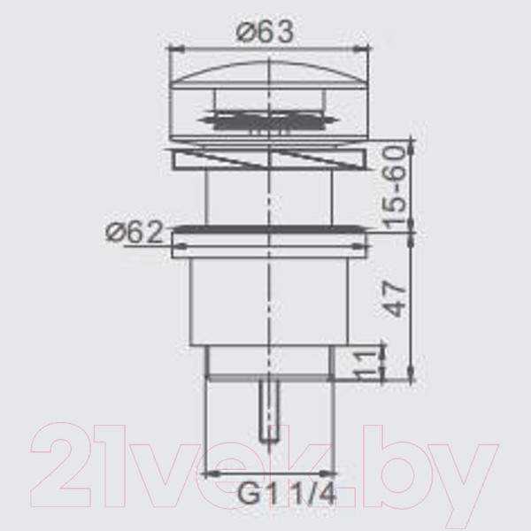 Изображение товара Донный клапан Tim BAR0502B